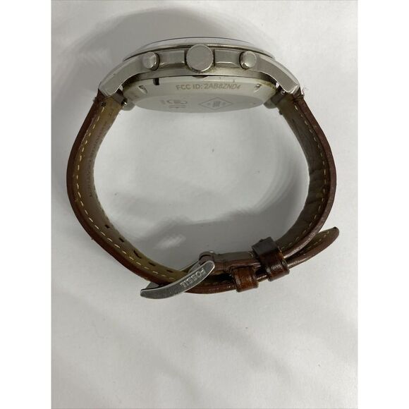 Fossil NDW1 Unisex Brown Leather Silver Stainless Steel Analog Dial WatcH JK6 - Picture 11 of 12